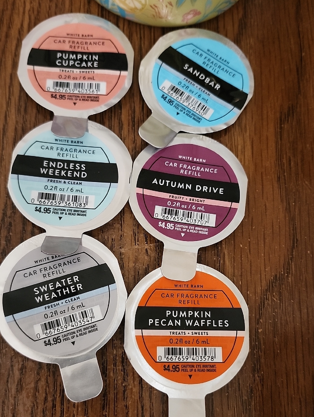 White Barn Car Fragrance Refills For Car Clips